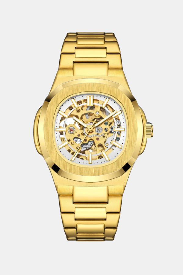 Alverano Skeleton Automatico Ivory Gold