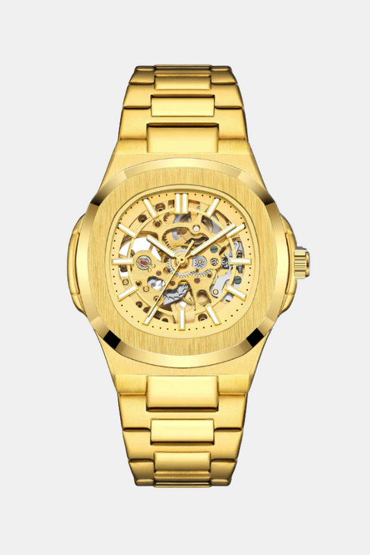 Alverano Skeleton Automatico Champagne Gold