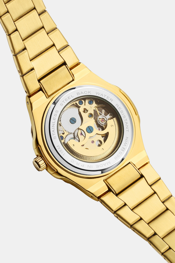 Alverano Skeleton Automatico Champagne Gold