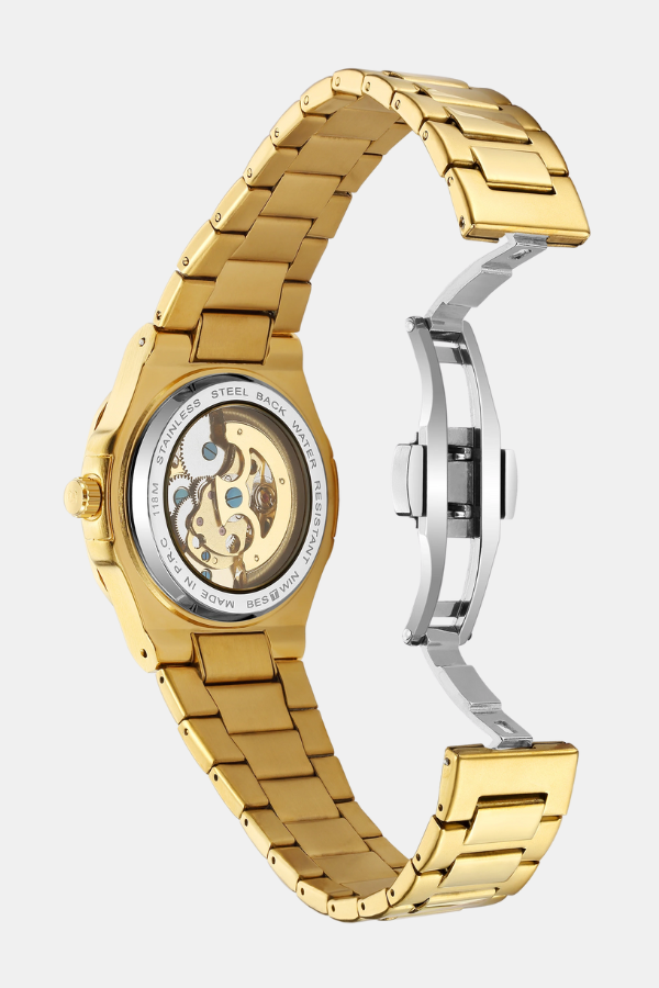 Alverano Skeleton Automatico Ivory Gold